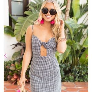 Pink Lily black and white dress